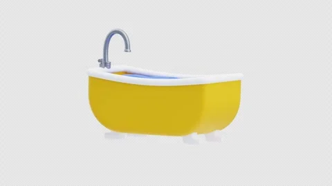 3D Animation of Bathtub Stock Footage 296463721