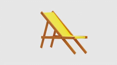 3D Animation of Beach Chair Stock Footage 301155021