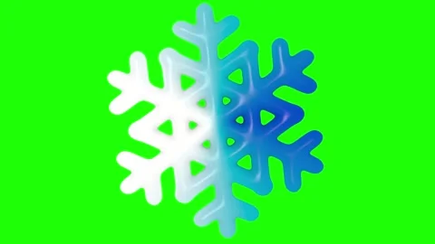 3D animation of a beautiful big snowflake with a gradient on a green screen. Stock Footage 247137571