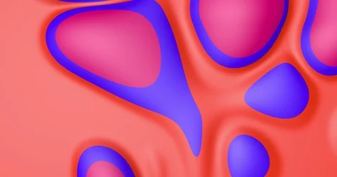 3D animation of beautiful bubbles red, blue orange. abstract Animation gradient Stock-Footage 126087817