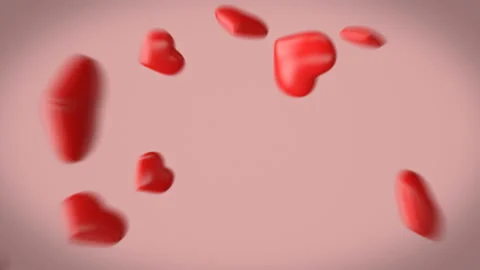 3d animation of a big heart made of little hearts Stock Footage 101279780