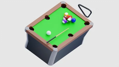 3D Animation of Billiard Stock Footage 300061393