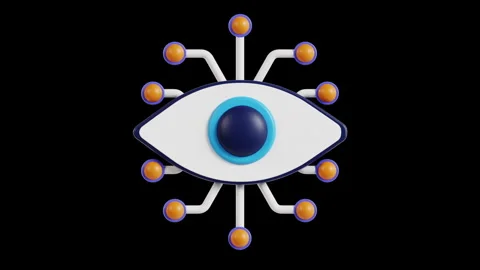 3D Animation of Biometric Eye Stock Footage 286768589