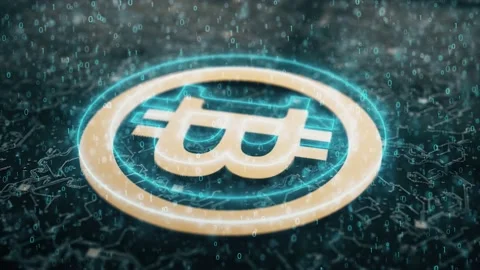 3d animation of Bitcoin 4K Stock Footage 145839378