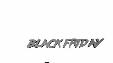 3D animation of a black balloons flying over text "Black Friday" Stock Footage 98692600