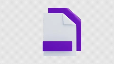3D Animation of BLEND File 3D Icon. File Format Concept Stock Footage 313703268