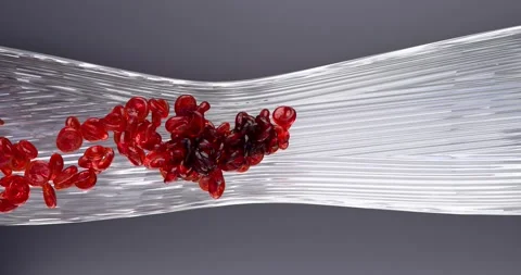 3D animation of a blood clot forming within of a blood vessel Stock Footage 321890599