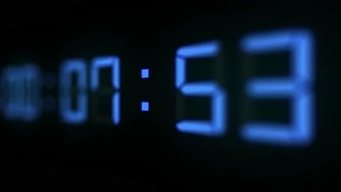 3D Animation of Blue 60 FPS Timecode Led/LCD Digits on Black Background With Stock Footage 160359166