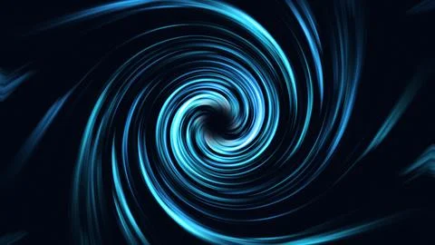 3D animation of blue and pink high speed flying lines in spiral motion. Sci.. Stock Illustration