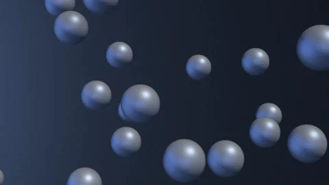 3d animation of blue balls randomly rotating in space, seamless loop Stock-Footage 136126030