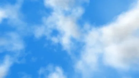 3D animation of the blue cloudy sky rendered as 1080p PNG RGBA Stock Footage 146326469