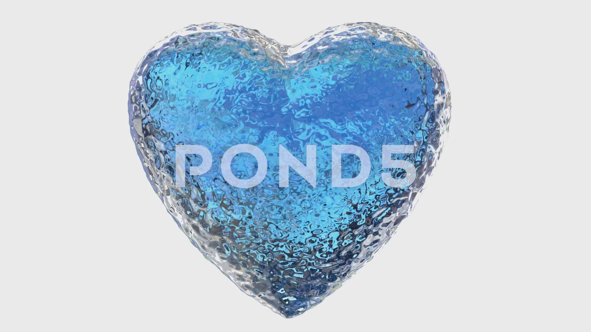 3D animation of the blue ice heart melti... | Stock Video | Pond5