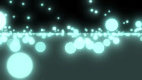 3d animation of blue luminous particles falling on the surface. Stock Footage 259384976