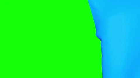 3d animation blue piece of fabric developing in the wind Stock Footage 310309757
