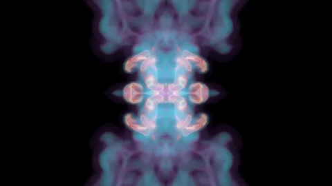 3D animation. Blue pink flame of energy, flow of energy. Stock Footage 274580876