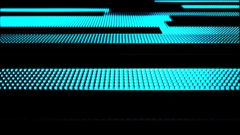 3D animation of blue rectangle bars moving across the screen with flashing Stock Footage 125610708