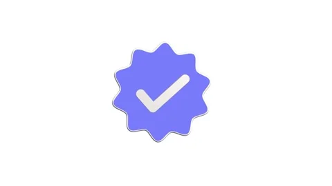 3D Animation blue verified icon isolated on white background Stock Footage 306637225