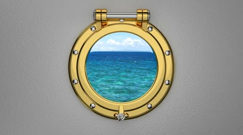 3D animation of the boat or ship porthole opening Stock-Footage 65367167