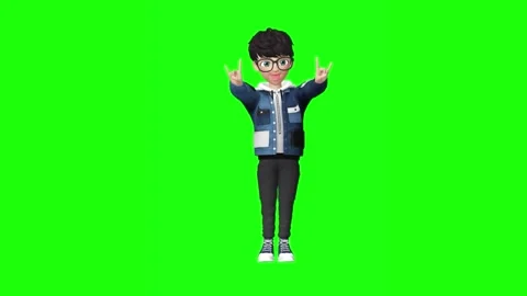 3d animation of a boy 库存影片 205516703