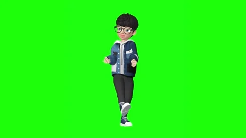 3d animation of a boy 库存影片 205516706