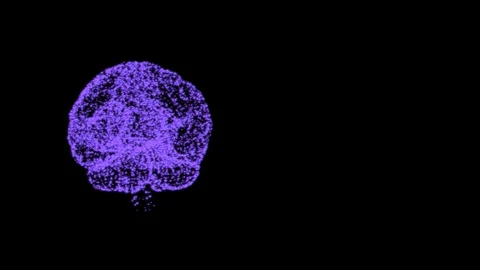 3D animation of brain neurons glitchhing, causing mental illness personality Stock Footage 121811719