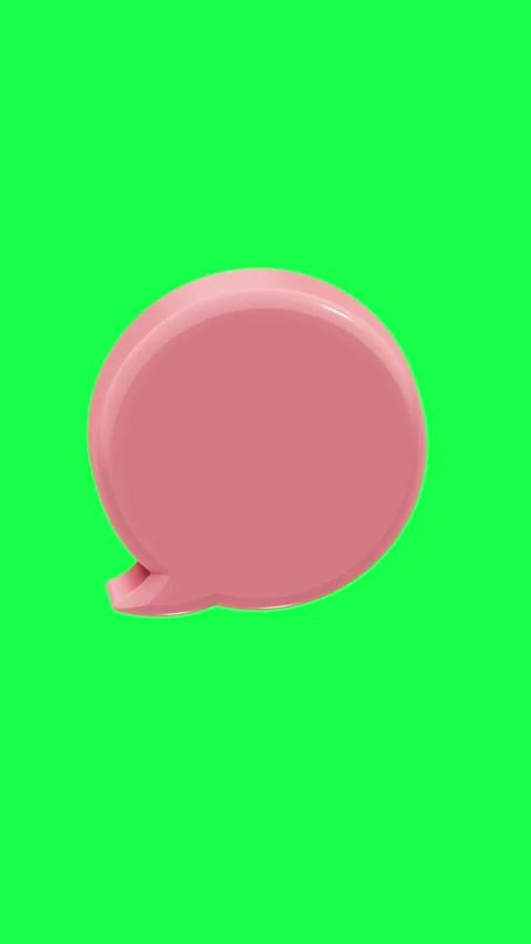 3D animation of bubble chat icons in glossy candy colors Stock Footage 309852886