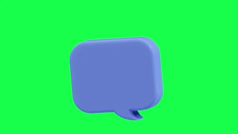 3D animation of bubble chat icons in glossy candy colors Stock Footage 309852923