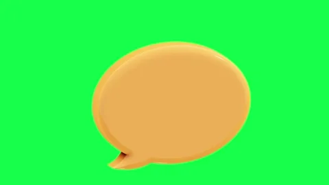 3D animation of bubble chat icons in glossy candy colors Stock Footage 309852925