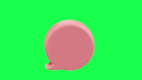 3D animation of bubble chat icons in glossy candy colors Stock Footage 309852926