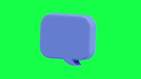 3D animation of bubble chat icons in glossy candy colors Stock Footage 309852933