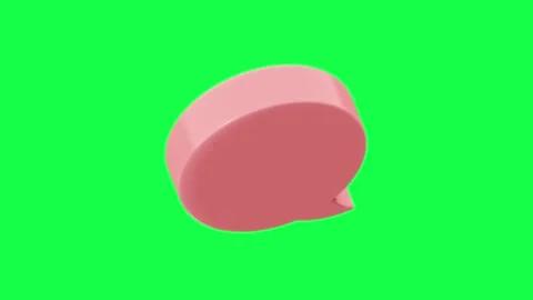 3D animation of bubble chat icons in glossy candy colors Stock Footage 309852946