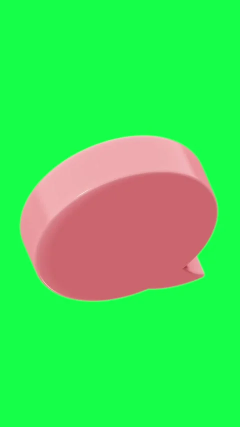 3D animation of bubble chat icons in glossy candy colors Stock Footage 309852950