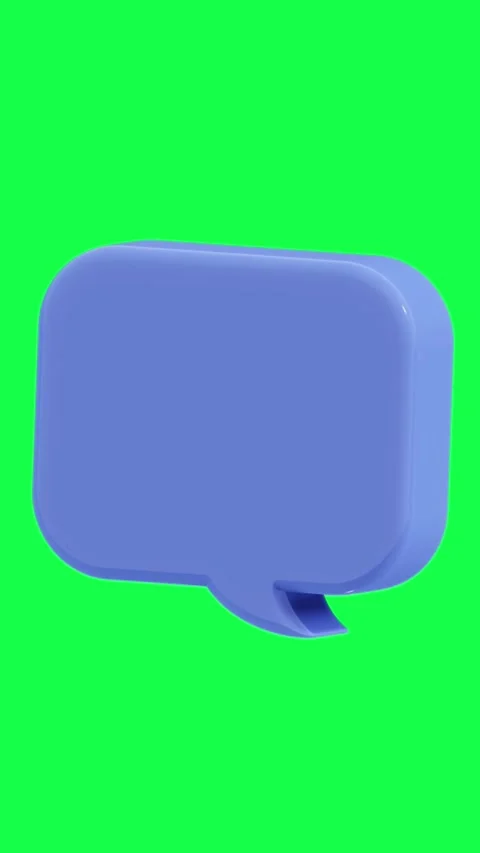 3D animation of bubble chat icons in glossy candy colors Stock Footage 309852954