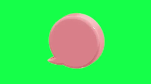 3D animation of bubble chat icons in glossy candy colors Stock Footage 309852960