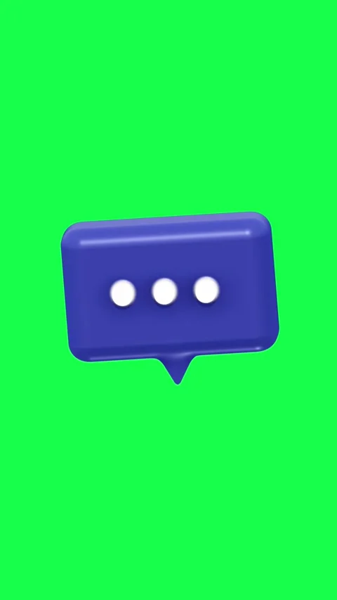 3D animation of bubble chat icons in glossy candy colors Video stock 309999860