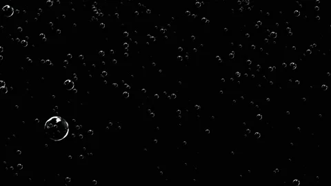 3d animation of bubbles moving and floating on a black background. Stock Footage 110698951