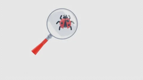 3D Animation of Bug Search Magnifier Stock Footage 321046521