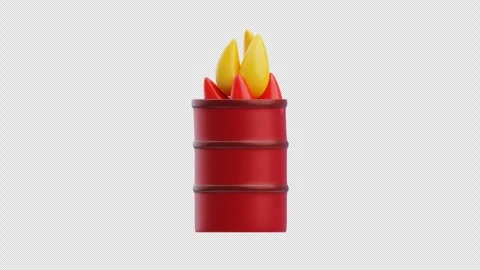 3D Animation of Burning Barrel Stock Footage 303317612
