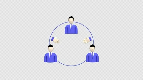 3d animation business collaboration, teamwork, and professionalism, emphasi.. Stock Footage 308242199