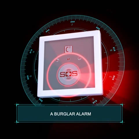 3D animation of button alarm device 動画素材 237419617