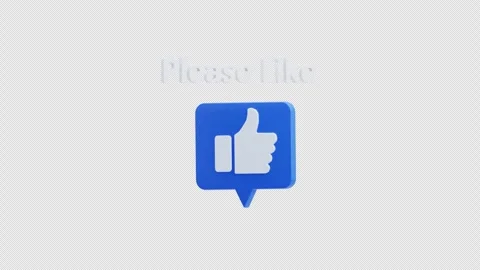 3d animation of like button with please text Stock Footage 317668162