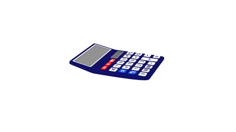 3D animation of calculator. Alpha channel. 4K Stock Footage 148372467