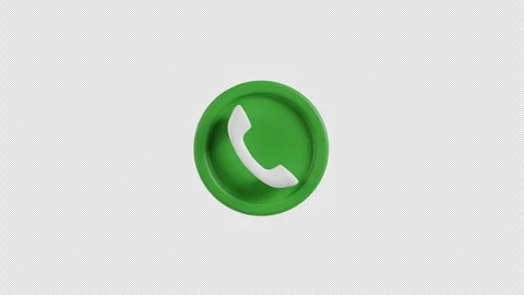 3D Animation of Calling Button Stock Footage 293487305
