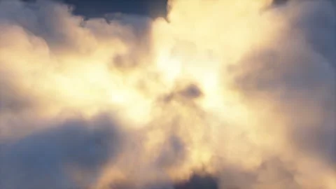 3d Animation of a camera flying through clouds Stock Footage 332274590