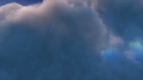 3d Animation of a camera flying through clouds Stock Footage 332396254