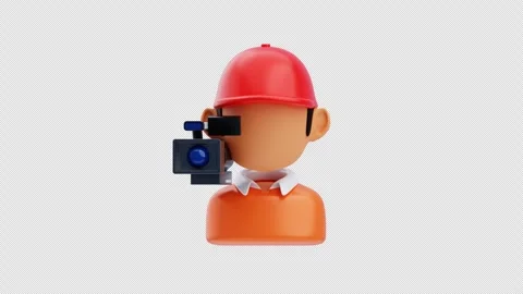 3D Animation of Cameraman Stock Footage 314106043