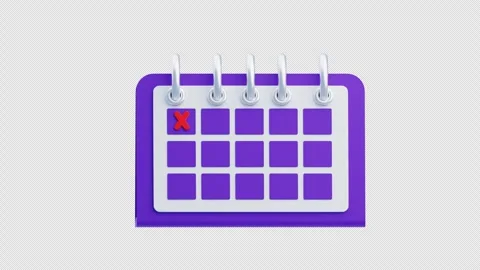 3D Animation of Cancel Schedule Stock Footage 314563385