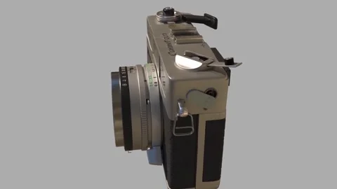 3D-animation. Canon Canonet camera Stock Footage 294343946