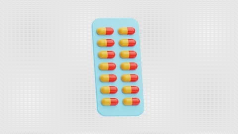 3D Animation of Capsule Blister Pack Stock Footage 322615286