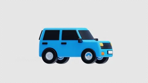 3D Animation of Car Alpha Channel Stock Footage 316947702